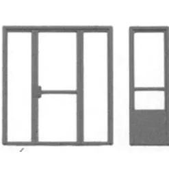 Clearance Micro Engineering 80-161 HO Office Windows & Doors (Pack of 8) - Your Source for Gaming Essentials Trains