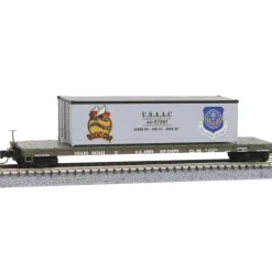 MicroTrains 52400104 60' Steel Flatcar w/40' Container Load - Ready to Run - Your Source for Gaming Essentials* Discount