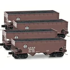 Micro-Trains 99300094 N ATSF 33' 2-Bay Side Hopper w/Load Runner Pack (Set of 4) - Your Source for Gaming Essentials* Online