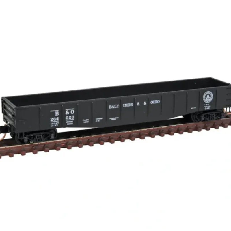 Clearance Micro-Trains 10500030 N B&O 50' 14 Panel Steel Fishbelly Side Gondola #264020 - Your Source for Gaming Essentials Trains