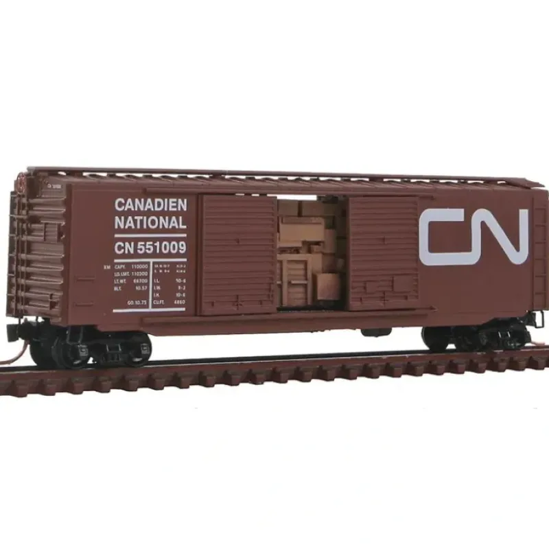 Discount Micro-Trains 03400370 N Canadian National 50' Double Door Boxcar w/Load #551009 - Your Source for Gaming Essentials Trains
