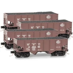 Micro-Trains 99300099 N New York Central H-5 33' RS Hopper w/Coal (Set of 4) - Your Source for Gaming Essentials*