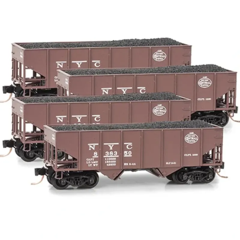 Micro-Trains 99300099 N New York Central H-5 33' RS Hopper w/Coal (Set of 4) - Your Source for Gaming Essentials*