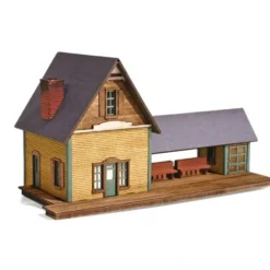 Best Micro-Trains 49990928 N Passenger Station Laser-Cut Wood Kit - Your Source for Gaming Essentials Trains