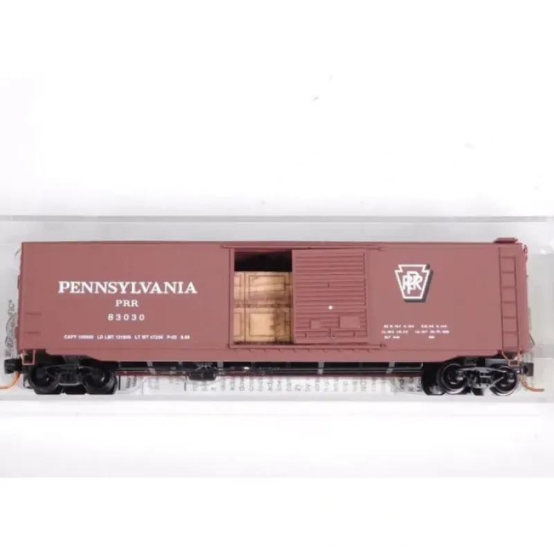Micro-Trains 03100411 N PRR 50' Single Door Boxcar with Frieght Load #83030 - Your Source for Gaming Essentials Trains