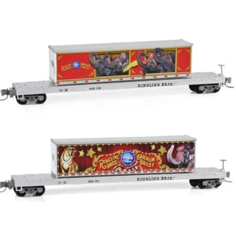 Micro-Trains 52400130 N Ringling Bros. & Barnum & Bailey 60' Flatcar w/ Load - Your Source for Gaming Essentials* Hot