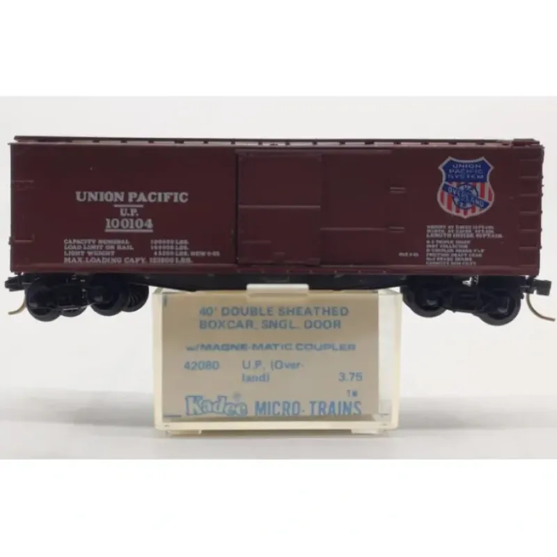 Outlet Micro-Trains 04200080 N Scale Union Pacific 40' Double Sheathed Boxcar #100104 NIB - Your Source for Gaming Essentials Trains