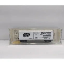 Outlet Micro-Trains 04200010 N Stark Bro's 40' Single Door Double Sheathed Boxcar #23 NIB - Your Source for Gaming Essentials Trains