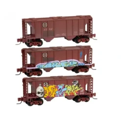 Micro-Trains 99405100 Z Santa Fe PS-2 70-Ton 2-Bay Cvd Hopper RTR (Pack of 3) - Your Source for Gaming Essentials* Hot