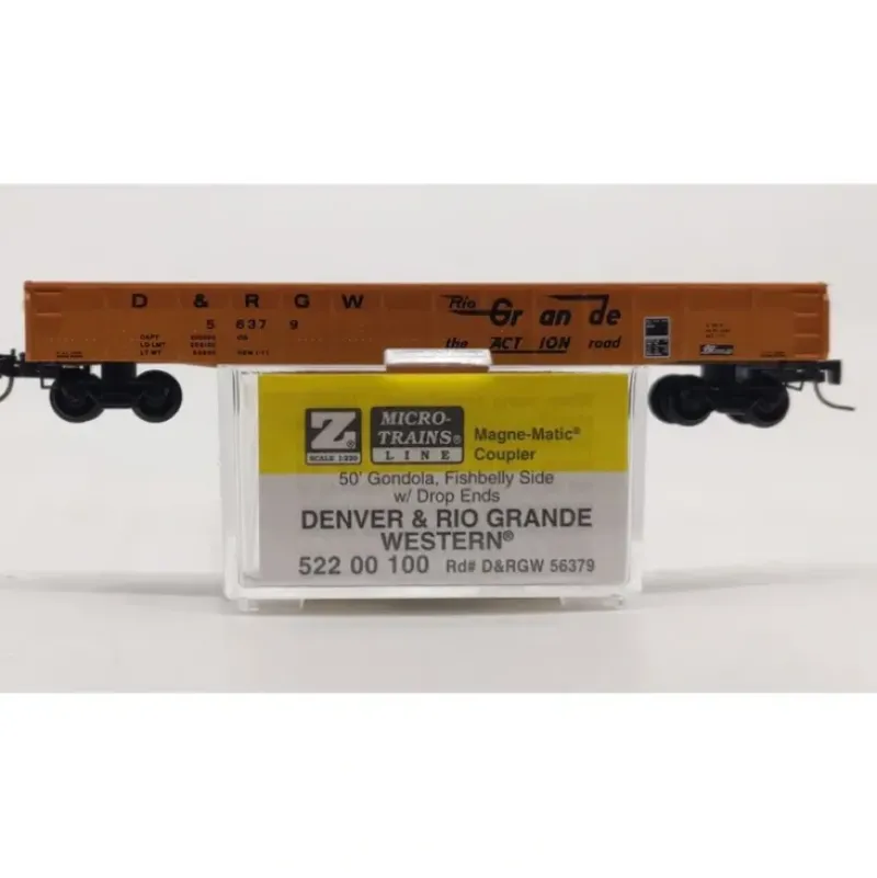 Micro-Trains 52200100 Z Scale D&RGW 50' Gondola w/ Drop Ends #56379 NIB - Your Source for Gaming Essentials* Clearance