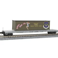 Micro-Trains 52400107 Z USAAC 60' Steel Flatcar w/40' Container Load #667457 - Your Source for Gaming Essentials* Outlet