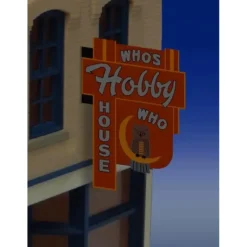 Miller Engineering 441452 HO/N Who's Hobby House Wall-Mount Animated Billboard - Your Source for Gaming Essentials* New