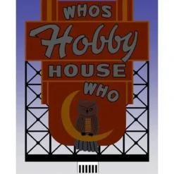 Miller Engineering 441402 HO/N Who's Hobby House Animated Neon Billboard - Your Source for Gaming Essentials* Best