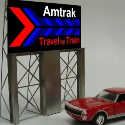 Miller Engineering 8281 HO/O Amtrak Travel by Train Animated Roadside Billboard - Your Source for Gaming Essentials* Sale