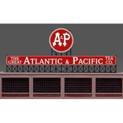 New Miller Engineering 880151 HO/O Atlantic & Pacific Tea Animated Neon Billboard - Your Source for Gaming Essentials Trains