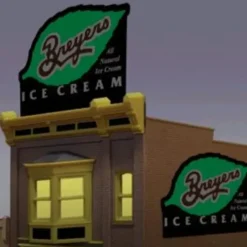 New Miller Engineering 2581 HO/O Breyer's Ice Cream Animated Billboard Sign - Your Source for Gaming Essentials Trains