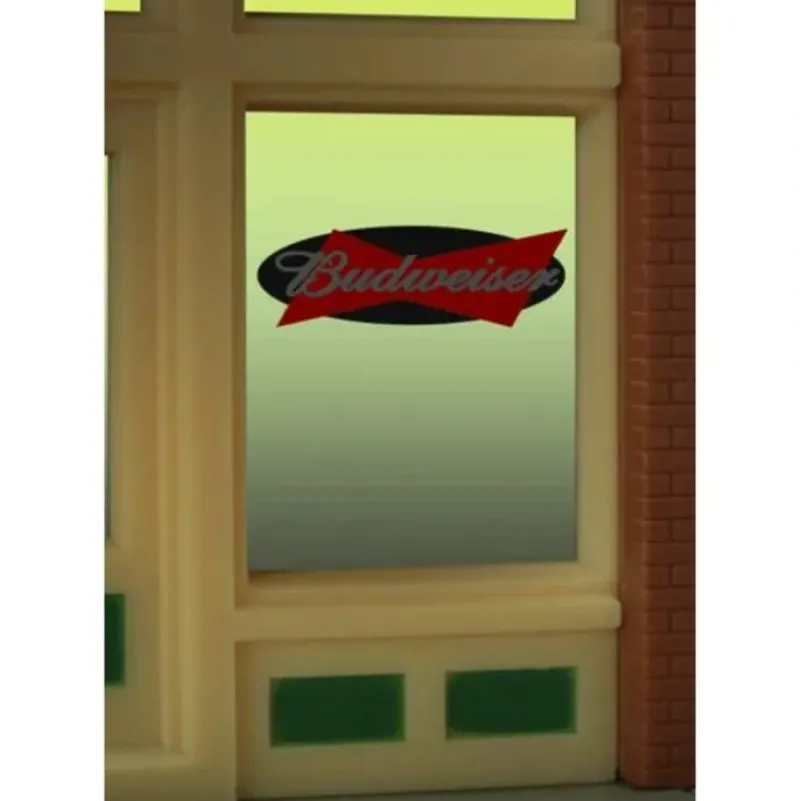 Miller Engineering 8815 HO/O Budweiser Beer Flashing Neon Window Sign - Your Source for Gaming Essentials*