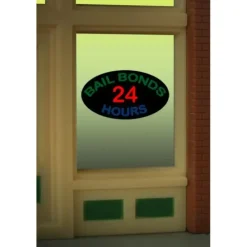 New Miller Engineering 8880 HO/O Bail Bonds Flashing Neon Window Sign - Your Source for Gaming Essentials Trains