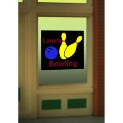 Miller Engineering 8955 HO/O Bowling Flashing Neon Window Sign - Your Source for Gaming Essentials* Online