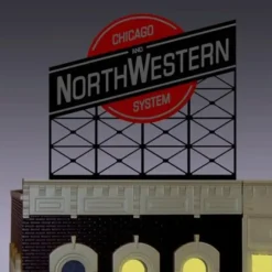 Miller Engineering 880201 HO/O Chicago & North Western Animated Neon Billboard - Your Source for Gaming Essentials*