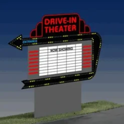 Miller Engineering 1381 HO/O Drive-In Theater Animated Neon Limited Edition Sign - Your Source for Gaming Essentials* New