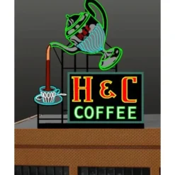 Miller Engineering 7881 HO/O H & C Coffee Animated Neon Billboard - Your Source for Gaming Essentials*