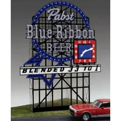 Miller Engineering 4081 HO/O Pabst Blue Ribbon Animated Neon Billboard - Your Source for Gaming Essentials* Hot