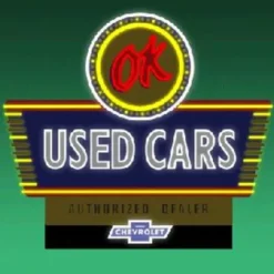 Miller Engineering 5482 N Animated Neon Billboard OK Used Cars - Your Source for Gaming Essentials* Clearance