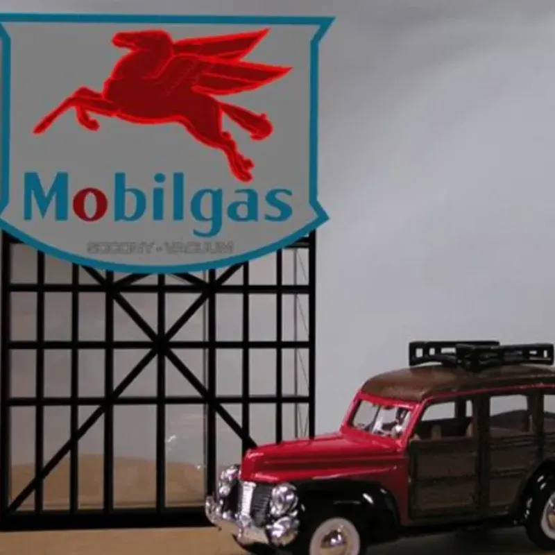 Online Miller Engineering 4682 N Mobilgas Gas Station Animated Neon Signs Billboard Kit - Your Source for Gaming Essentials Trains