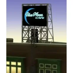 Miller Engineering 338960 N/Z Blue Moon Cafe Flashing Rooftop Billboard Small - Your Source for Gaming Essentials* Online
