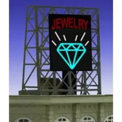 Miller Engineering 338970 N/Z Jewelry Flashing Neon Rooftop Billboard - Your Source for Gaming Essentials* Clearance