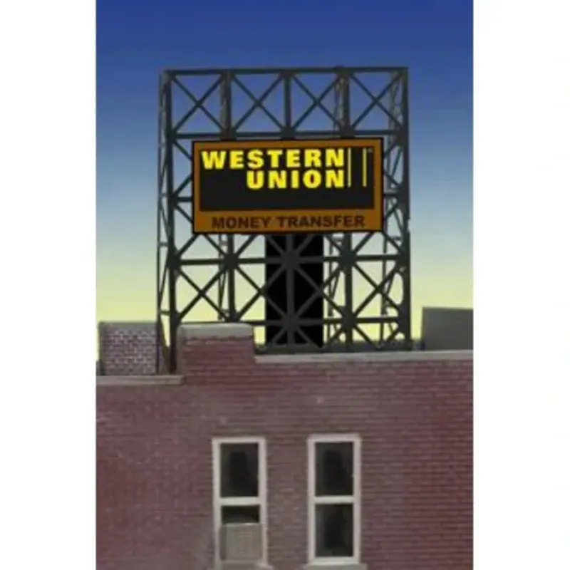Best Miller Engineering 338940 N/Z Western Union Animated Rooftop Billboard Small - Your Source for Gaming Essentials Trains