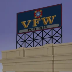 Miller Engineering 881251 O/HO VFW Animated Neon Billboard Large - Your Source for Gaming Essentials* Hot