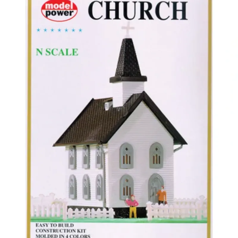 Model Power 1575 Church kit w/fence & gras - Your Source for Gaming Essentials* Online