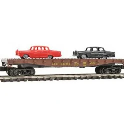Model Power 84010 N AT&SF Flat Car w/ Autos - Your Source for Gaming Essentials* Outlet