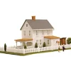 Model Power 2603 N Farm House Buil Up Lighted W/2 Handpainted Figures - Your Source for Gaming Essentials*