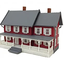 Model Power 6375 O Built-Up Lighted Stevenson's House Building with Figures - Your Source for Gaming Essentials* Clearance