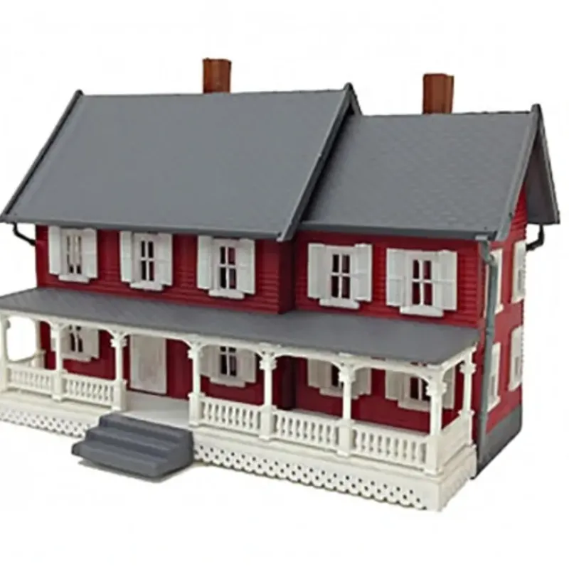 Model Power 6375 O Built-Up Lighted Stevenson's House Building with Figures - Your Source for Gaming Essentials* Clearance