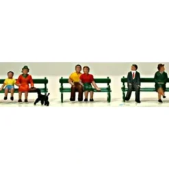 Model Power 5725 People Sitting on A Bench with A Dog Figures (Set of 6) - Your Source for Gaming Essentials* Discount