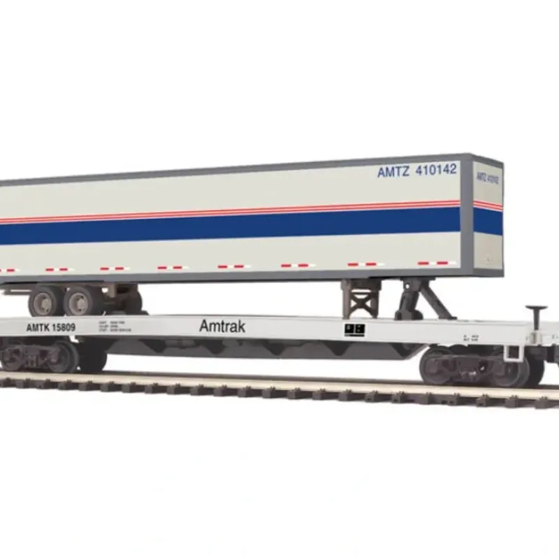 MTH 20-98862 AMTRAK FLAT W/48' TRAILER - Your Source for Gaming Essentials* New
