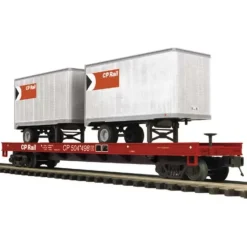MTH 20-98731 CP Rail Flat Car with 2 20' Trailers - Your Source for Gaming Essentials* New