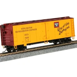 MTH 85-78029 HO Burlington 40'' Steel Sided Reefer Car #74220 - Your Source for Gaming Essentials* New