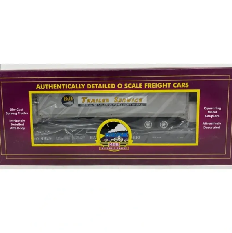 MTH 20-98936 O Baltimore & Ohio Flat Car w/ 40' Trailer #9928 - Your Source for Gaming Essentials* Discount