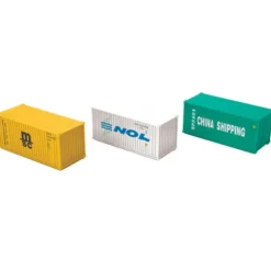 MTH 20-95105 O China Express, NOL, MSC 20' Container Set (Set of 3) - Your Source for Gaming Essentials* New