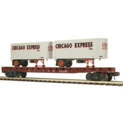MTH 20-98881 O CNW Flatcar with 2 PUP Trailers - Your Source for Gaming Essentials* Best
