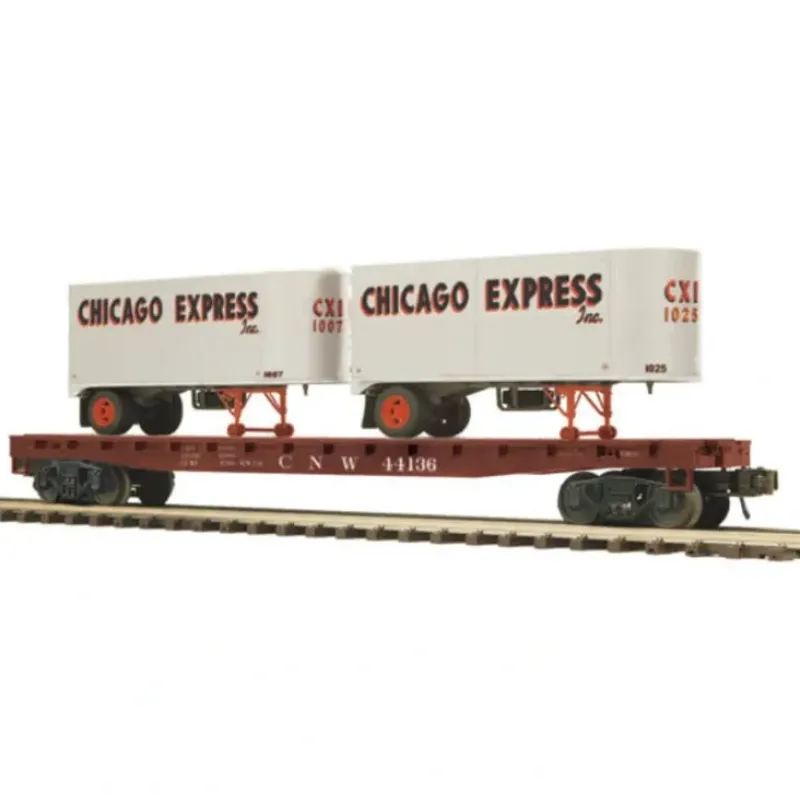 MTH 20-98881 O CNW Flatcar with 2 PUP Trailers - Your Source for Gaming Essentials* Best