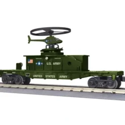 MTH 30-79338 O-27 Flat w/Operating Helicopter, US Army - Your Source for Gaming Essentials* Clearance