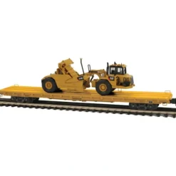 MTH 20-98790 O Gauge Caterpillar 60' Flat Car w/2 CAT 613G - Your Source for Gaming Essentials* Hot