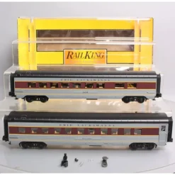 MTH 30-6742 O Gauge Erie Lackawanna 60' Streamlined Sleeper/Diner 2-Car Set EX/Box - Your Source for Gaming Essentials*