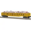 Online MTH 20-98827 O Gauge Milwaukee Road Gondola w/Wheel Scrap Load #81546 - Your Source for Gaming Essentials Trains